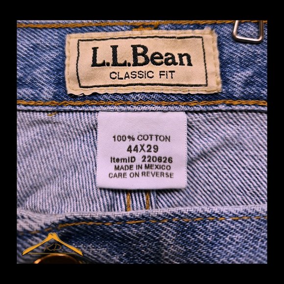 LL Bean Jeans - 44x29, Stonewashed, EUC - Picture 5 of 9